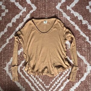 We The Free Camel Long Sleeve Top